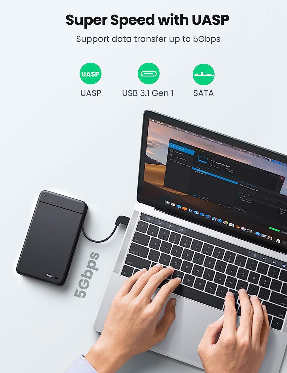UGREEN USB C harde schijfbehui - Sata Ssd recensie en prijs